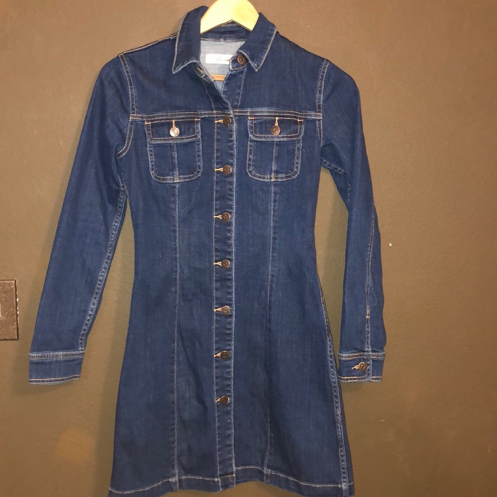 Long sleeve denim dress